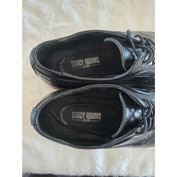 Stacy Adams Mens Dickson Cap Oxford Dress Shoes Size 7.5 M Black - Picture 7 of 8